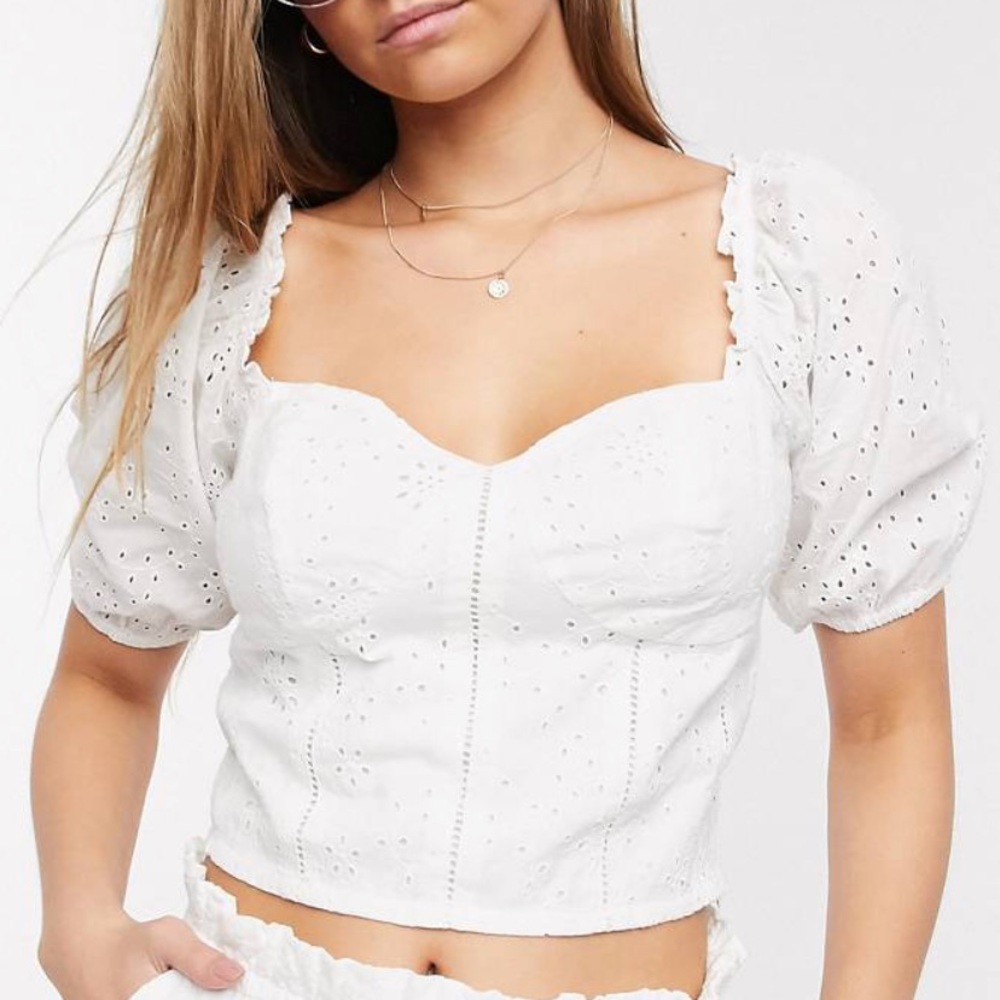 Eyelet crop top